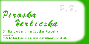 piroska herlicska business card